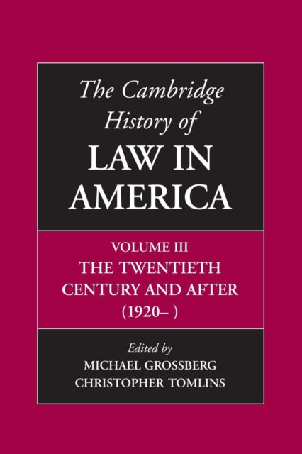 Book cover of: Cambridge History of Law in America