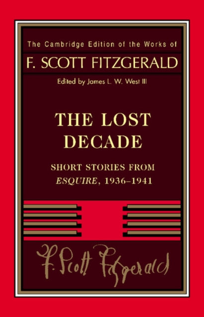 Book cover of: Fitzgerald: The Lost Decade