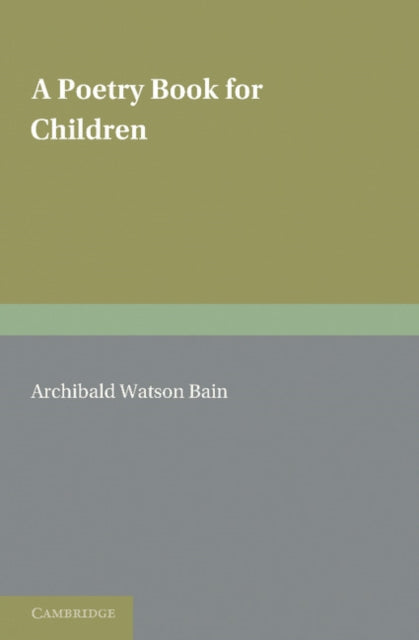 Book cover of: Poetry Book for Children. By: A. Watson Bain
