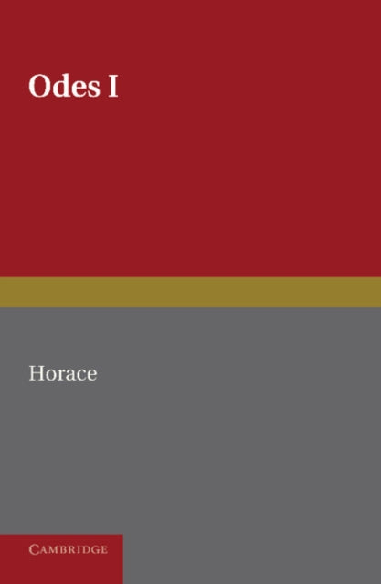 Book cover of: Horace Odes I. By: Quintus Horatius Flaccus