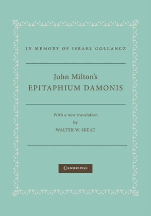 John Milton's Epitaphium Damonis