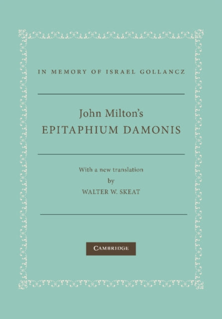 John Milton's Epitaphium Damonis