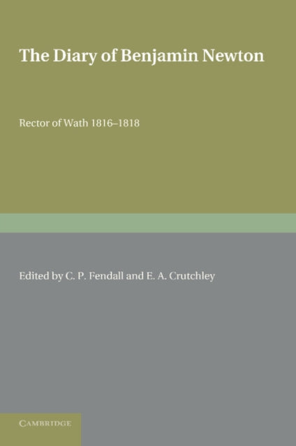 Book cover of: Diary of Benjamin Newton. By: C. P. Fendall