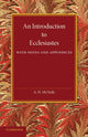 Book cover of: Introduction to Ecclesiastes. By: A. H. McNeile