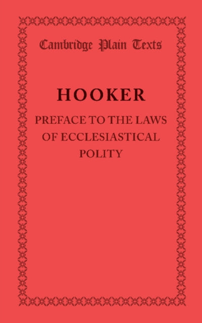 Book cover of: Preface to the Laws of Ecclesiastical Polity. By: Richard Hooker