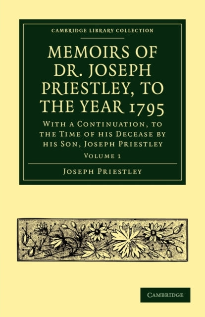 Book cover of: Memoirs of Dr. Joseph Priestley. By: Joseph Priestley