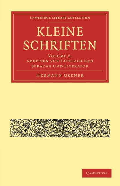 Book cover of: Kleine Schriften. By: Hermann Usener