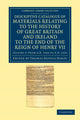 Book cover of: Descriptive Catalogue of Materials Relating to the History of Great Britain and Ireland to the End of the Reign of Henry VII. By: Thomas Duffus Hardy