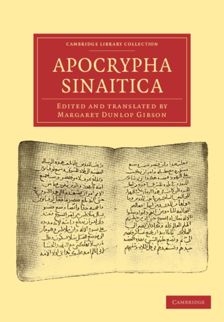 Book cover of: Apocrypha Sinaitica. By: Margaret Dunlop Gibson