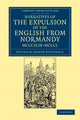 Book cover of: Narratives of the Expulsion of the English from Normandy, MCCCXLIX–MCCCL. By: Joseph Stevenson