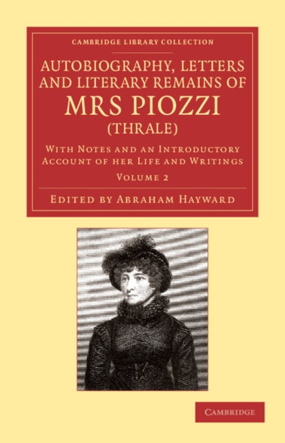 Book cover of: Autobiography, Letters and Literary Remains of Mrs Piozzi (Thrale). By: Hester Lynch Piozzi