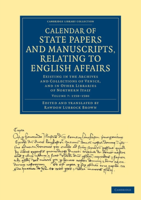 Book cover of: Calendar of State Papers and Manuscripts, Relating to English Affairs. By: Rawdon Lubbock Brown