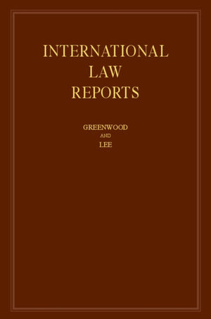 International Law Reports: Volume 172