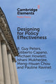Book cover of: Designing for Policy Effectiveness. By: B. Guy Peters