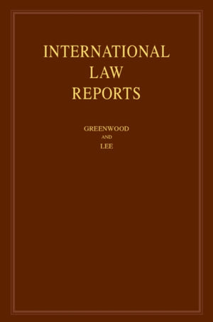 International Law Reports: Volume 180