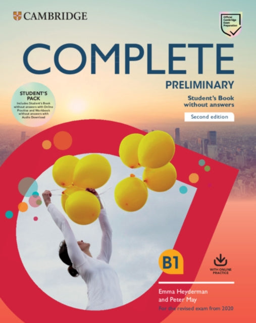 Book cover of: Complete Preliminary Student's Book Pack (SB wo Answers w Online Practice and WB wo Answers w Audio Download). By: Peter May undifferentiated