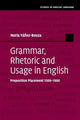 Book cover of: Grammar, Rhetoric and Usage in English. By: Nuria Yáñez-Bouza