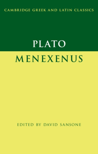 Book cover of: Plato: Menexenus. By: David Sansone
