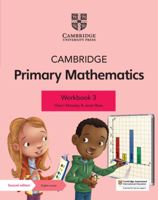 Book cover of: Cambridge Primary Mathematics Workbook 3 with Digital Access (1 Year). By: Cherri Moseley
