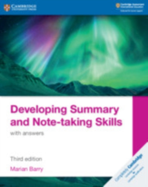 Book cover of: Developing Summary and Note-taking Skills with answers. By: Marian Barry