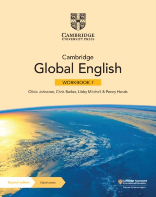 Book cover of: Cambridge Global English Workbook 7 with Digital Access (1 Year). By: Olivia Johnston