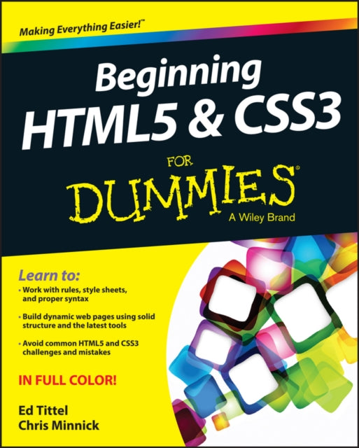 Book cover of: Beginning HTML5 and CSS3 For Dummies