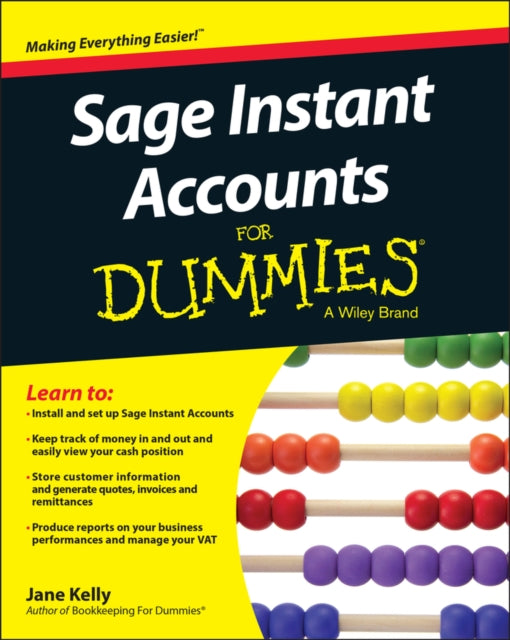 Book cover of: Sage Instant Accounts For Dummies. By: Kelly, Jane (Chartered management accountant)