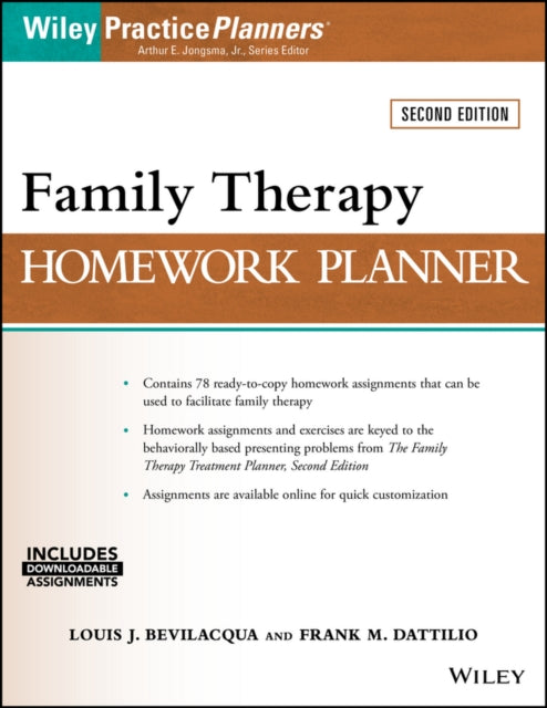 Book cover of: Family Therapy Homework Planner. By: Louis J. Bevilacqua