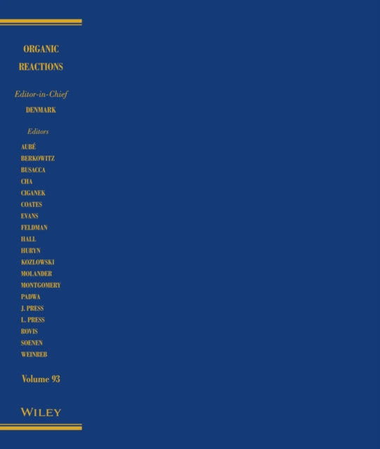 Book cover of: Organic Reactions, Volume 93