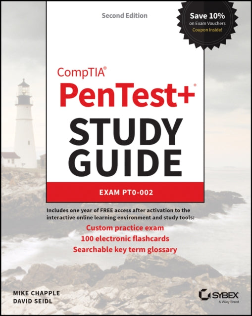 Book cover of: CompTIA PenTest+ Study Guide. By: Mike Chapple