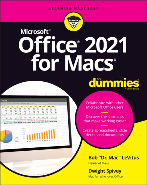 Book cover of: Office 2021 for Macs For Dummies. By: Bob LeVitus