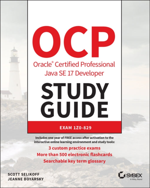 Book cover of: OCP Oracle Certified Professional Java SE 17 Developer Study Guide. By: Jeanne Boyarsky