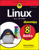 Book cover of: Linux All-In-One For Dummies. By: Richard Blum