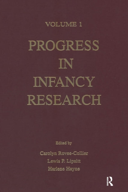 Book cover of: Progress in infancy Research. By: Carolyn Rovee-Collier