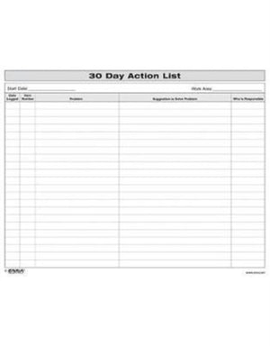 30 Day Action List