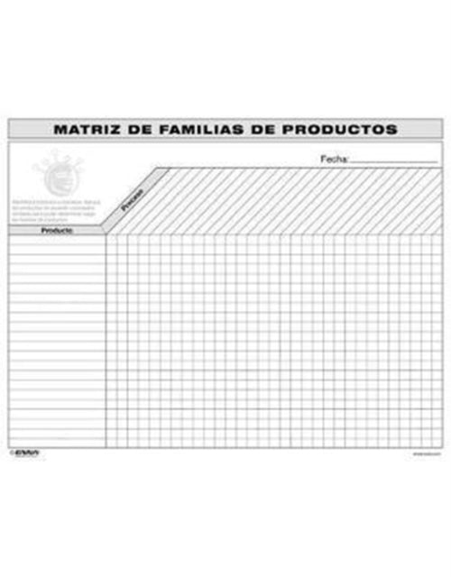 Book cover of: VSM Product Family Matrix (Spanish). By: Enna