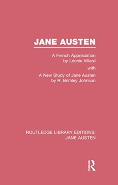 Book cover of: Jane Austen (RLE Jane Austen). By: Léonie Villard