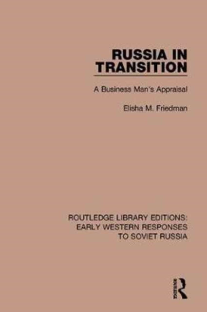 Book cover of: Russia in Transition. By: Elisha M. Friedman