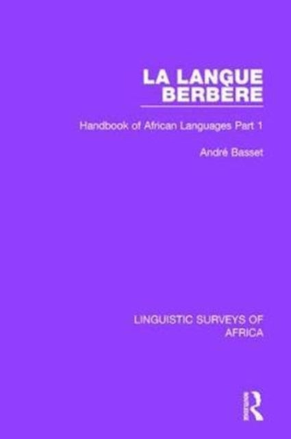 Book cover of: La Langue Berbere. By: André Basset
