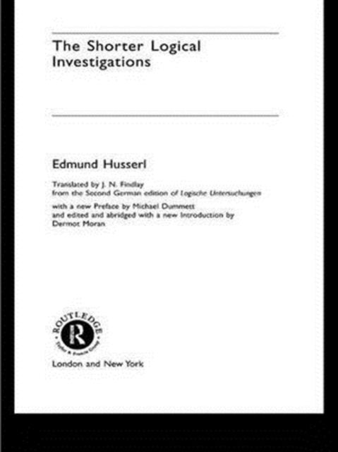 Book cover of: Shorter Logical Investigations. By: Edmund Husserl