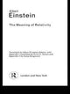 Book cover of: Meaning of Relativity. By: Albert Einstein