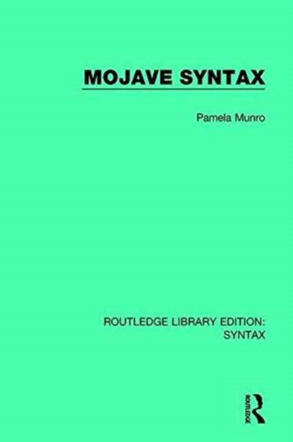 Book cover of: Mojave Syntax. By: Pamela Munro