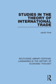 Book cover of: Studies in the Theory of International Trade. By: Jacob Viner