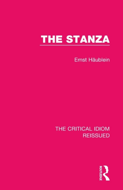 Book cover of: Stanza. By: Ernst Häublein