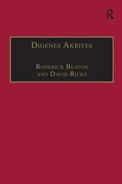 Book cover of: Digenes Akrites. By: Roderick Beaton