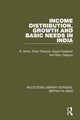 Book cover of: Income Distribution, Growth and Basic Needs in India. By: R. Sinha