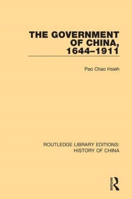 Book cover of: Government of China, 1644-1911