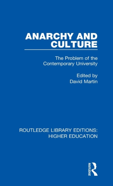 Book cover of: Anarchy and Culture. By: David Martin
