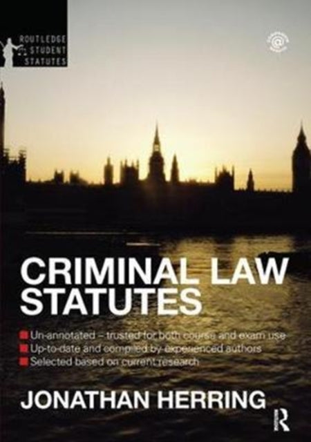 Book cover of: Criminal Law Statutes 2012-2013. By: Jonathan Herring