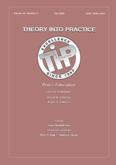 Book cover of: Peace Education Tip V44#4. By: David Johnson